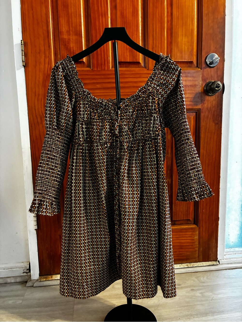 Free People Printed Oasis Smocked Midi Dress